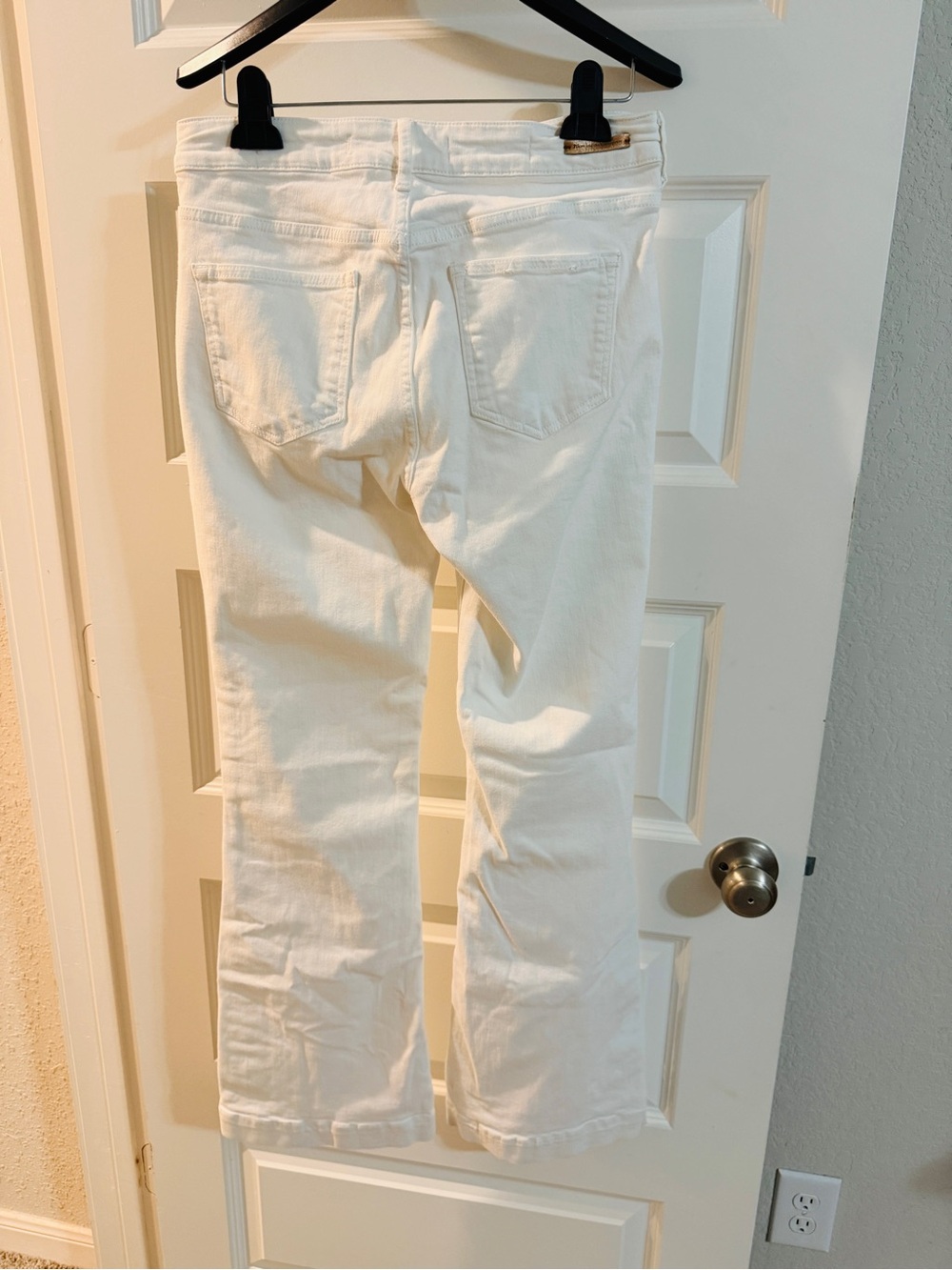 Pilcro and the Letterpress White Flare Jeans
